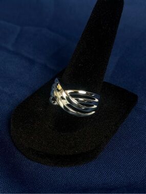 Solid 925 Sterling Silver Helix Ring
